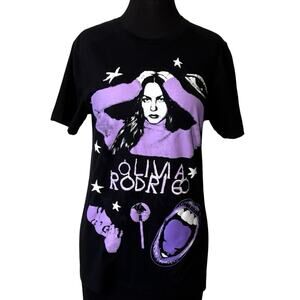 Olivia Rodrigo Graphic Merch T Shirt Black Purple Size Small